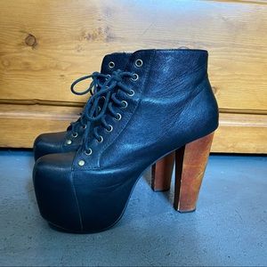 Jeffrey Campbell litas. Black leather size 8